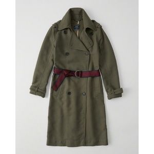 NEW Abercrombie Trench Coat army green XL / XXL